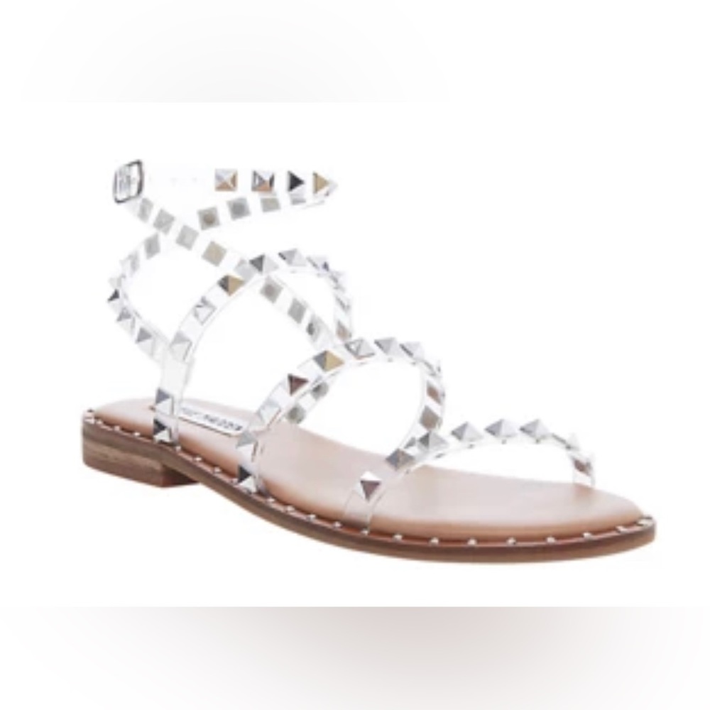 Steve Madden Travel silver studded sandals